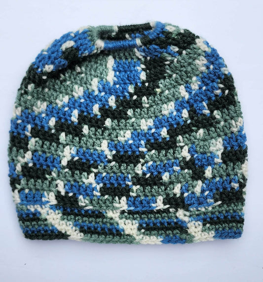 Dark Blue Pattern Barn Beanie